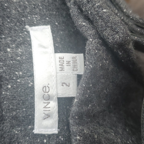 VINCE. High Wait Wool Pleat Front Trousers. - Picture 4 of 9